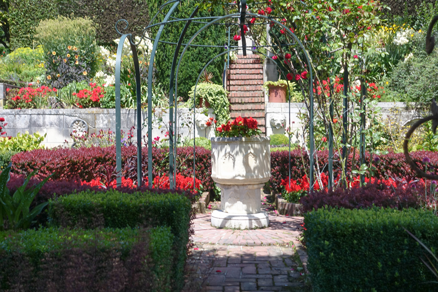 Beautiful Walled Red Garden at Ohinetahi Gardens