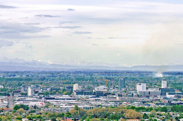 View of Christchurch city skyline