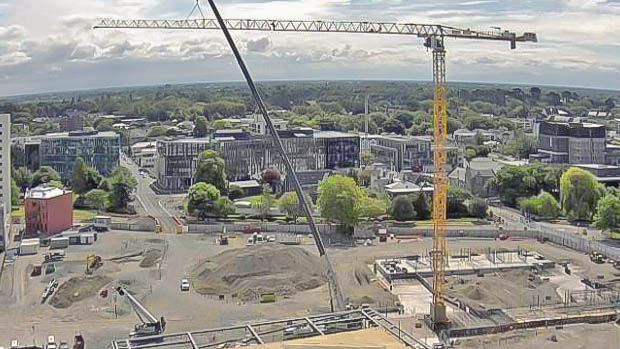 Francois the crane at the site of the new Convention Centre Christchurch