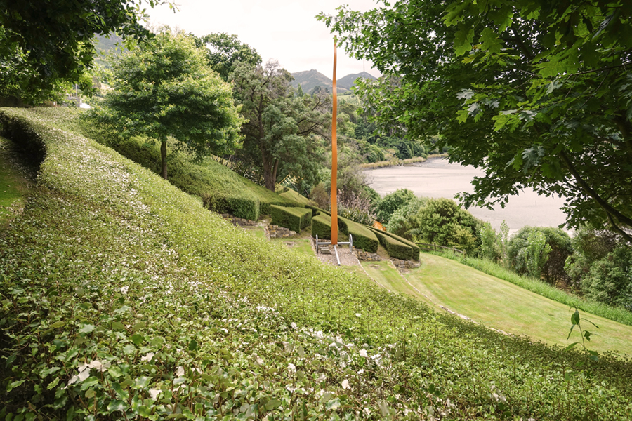 The Wiggly Wagon sculpture and Amphitheatre at Ohinetahi Gardens