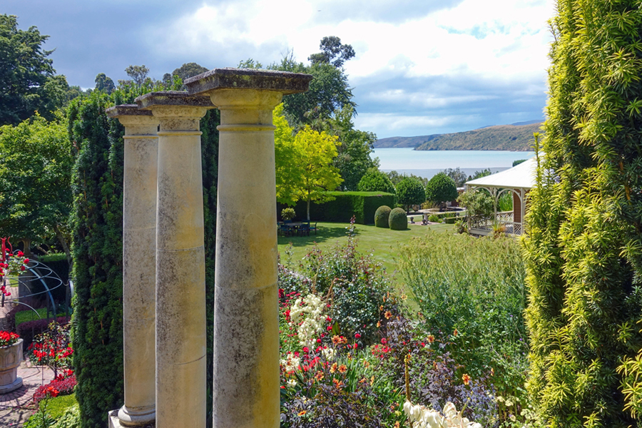 Overlooking Ohinetahi Homestead from the Greek columns