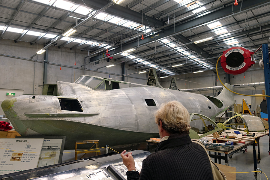 Vickers PBV-1A Catalina undergoing conservation at Christchurch