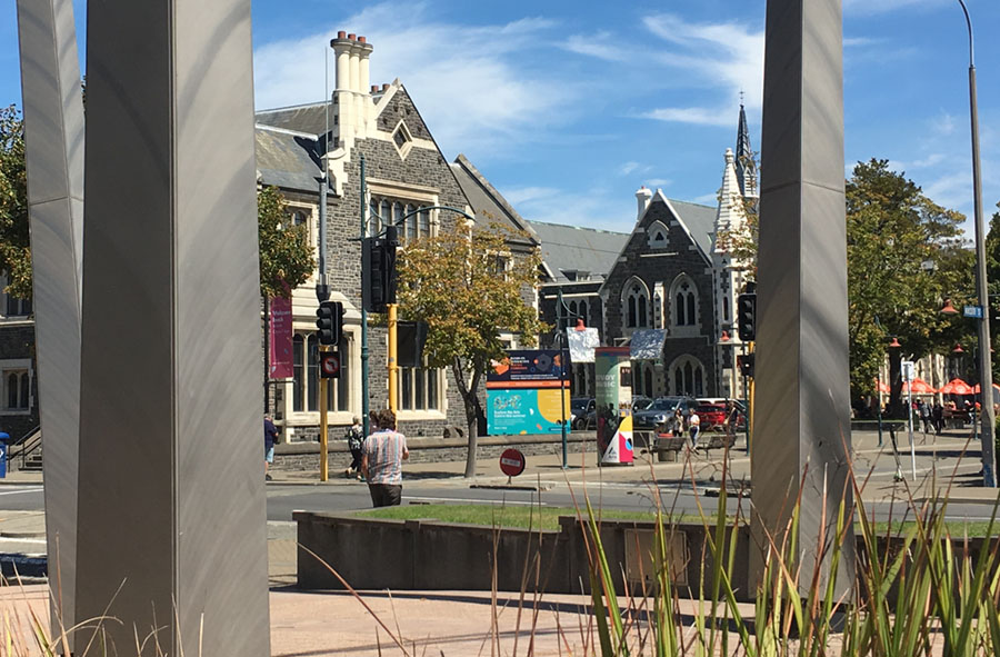 View of Worcester Boulevard from Universo Restaurant