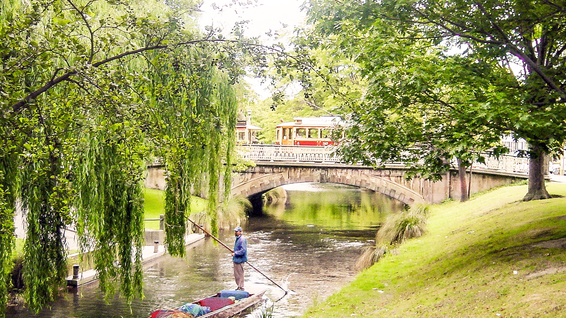 Punting on the River Avon and City Tram