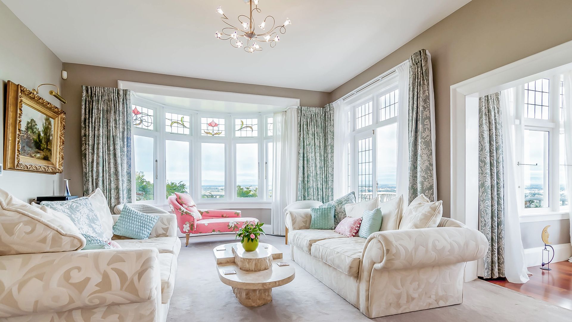 Sitting Room and balcony with views